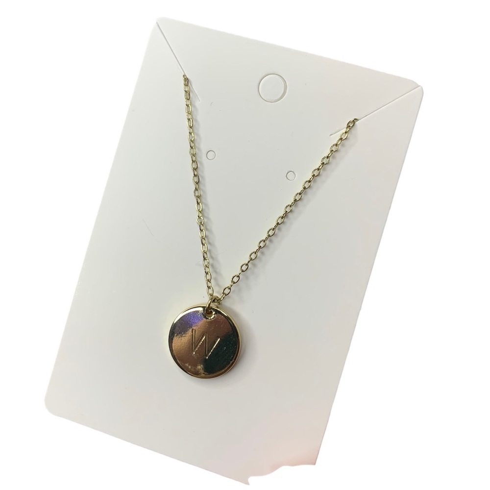W initial necklace
